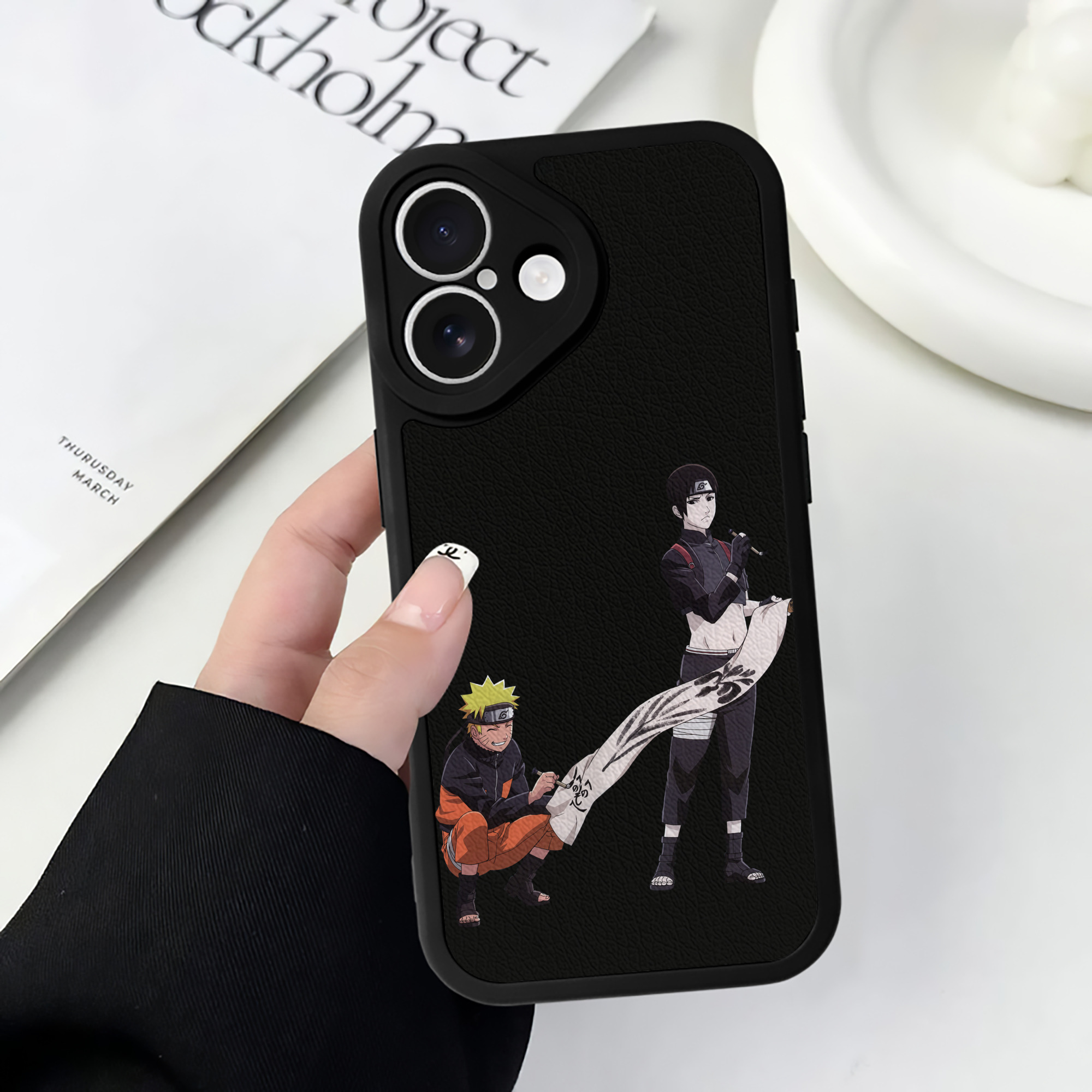 （画像用） NARUTO -ナルト- うずまき ナルト Uzumaki Naruto 【iPhone 16シリーズ対応】シリコンスマホケース（レザー調） 材質：シリコン